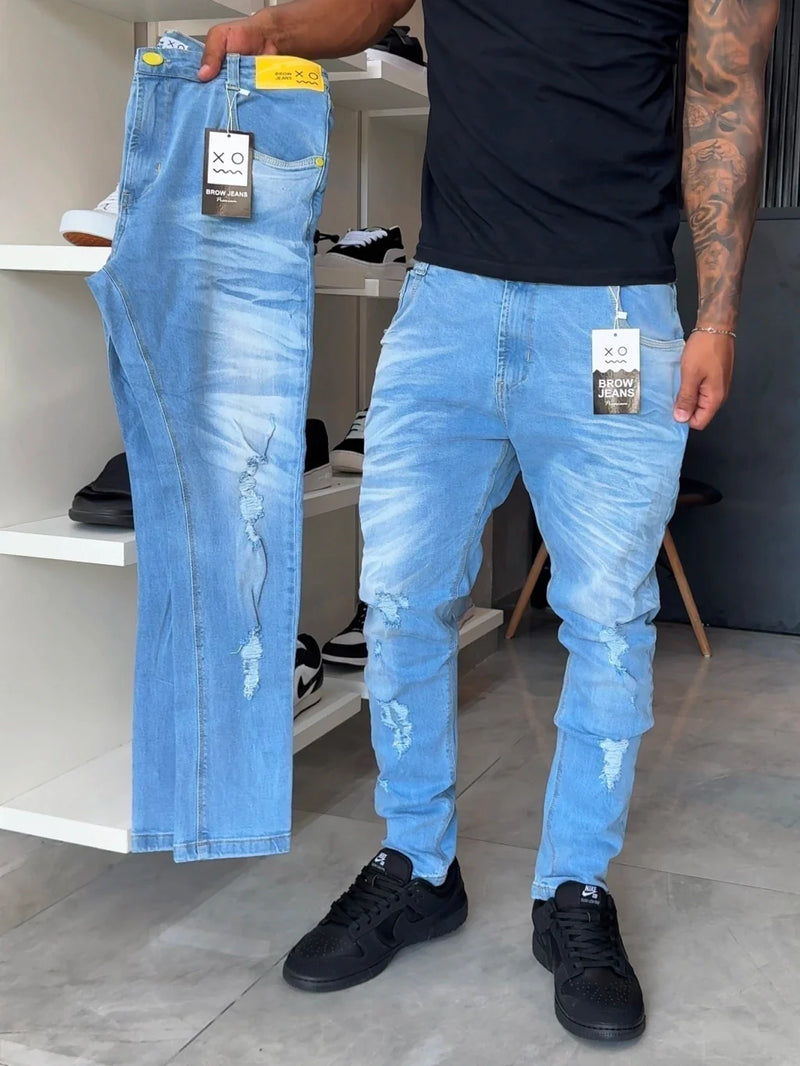 Calça Jogador Azul Brow Jeans