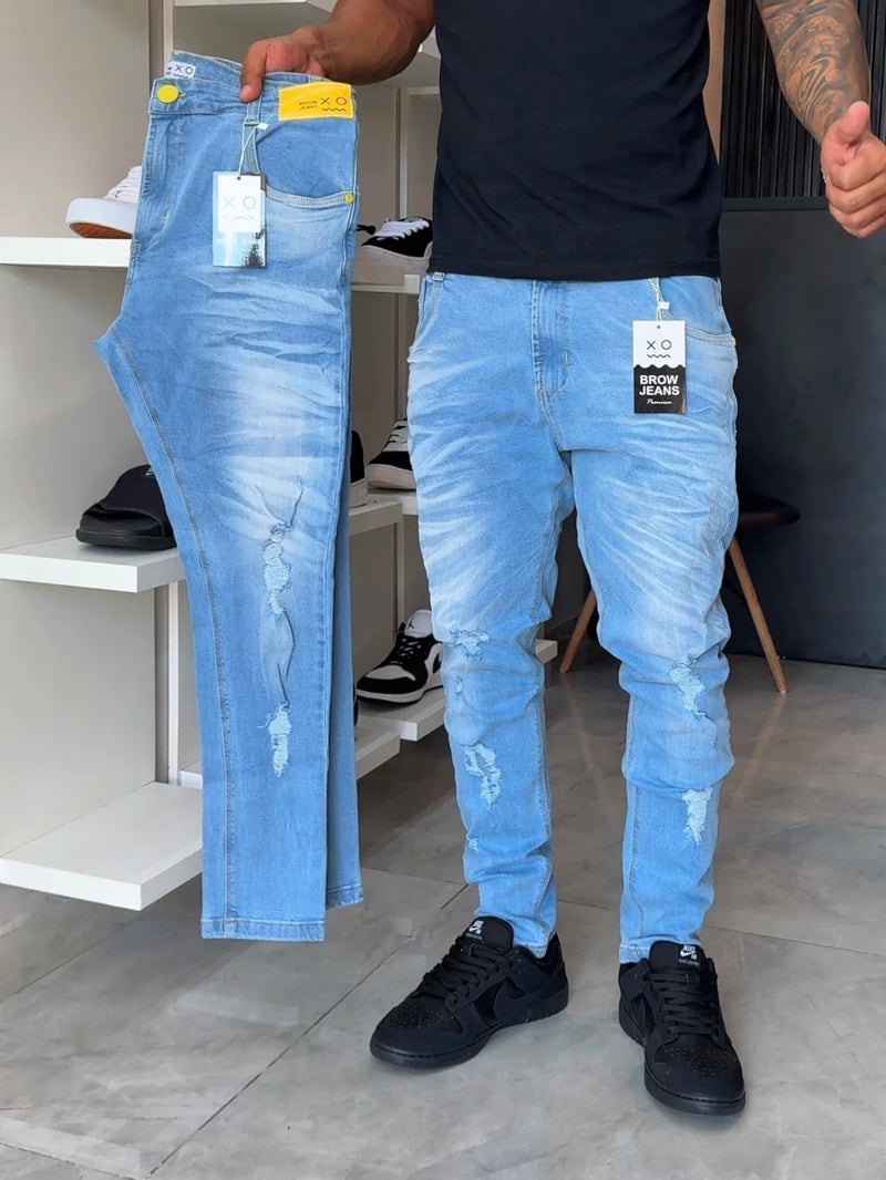 Calça Jogador Azul Brow Jeans